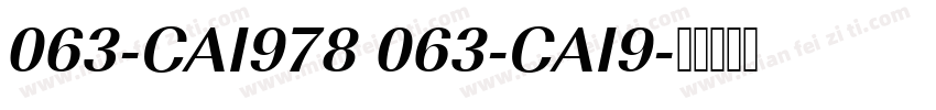 063-CAI978 063-CAI9字体转换